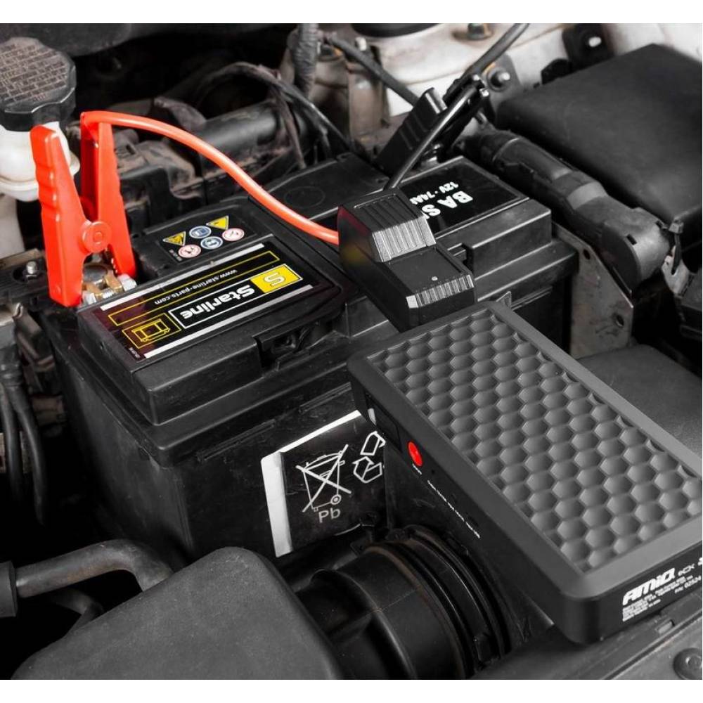 Jump Starter 12V, baterie externa 12000mAh cu lanterna, pornire auto, Power Bank, AMIO 02524