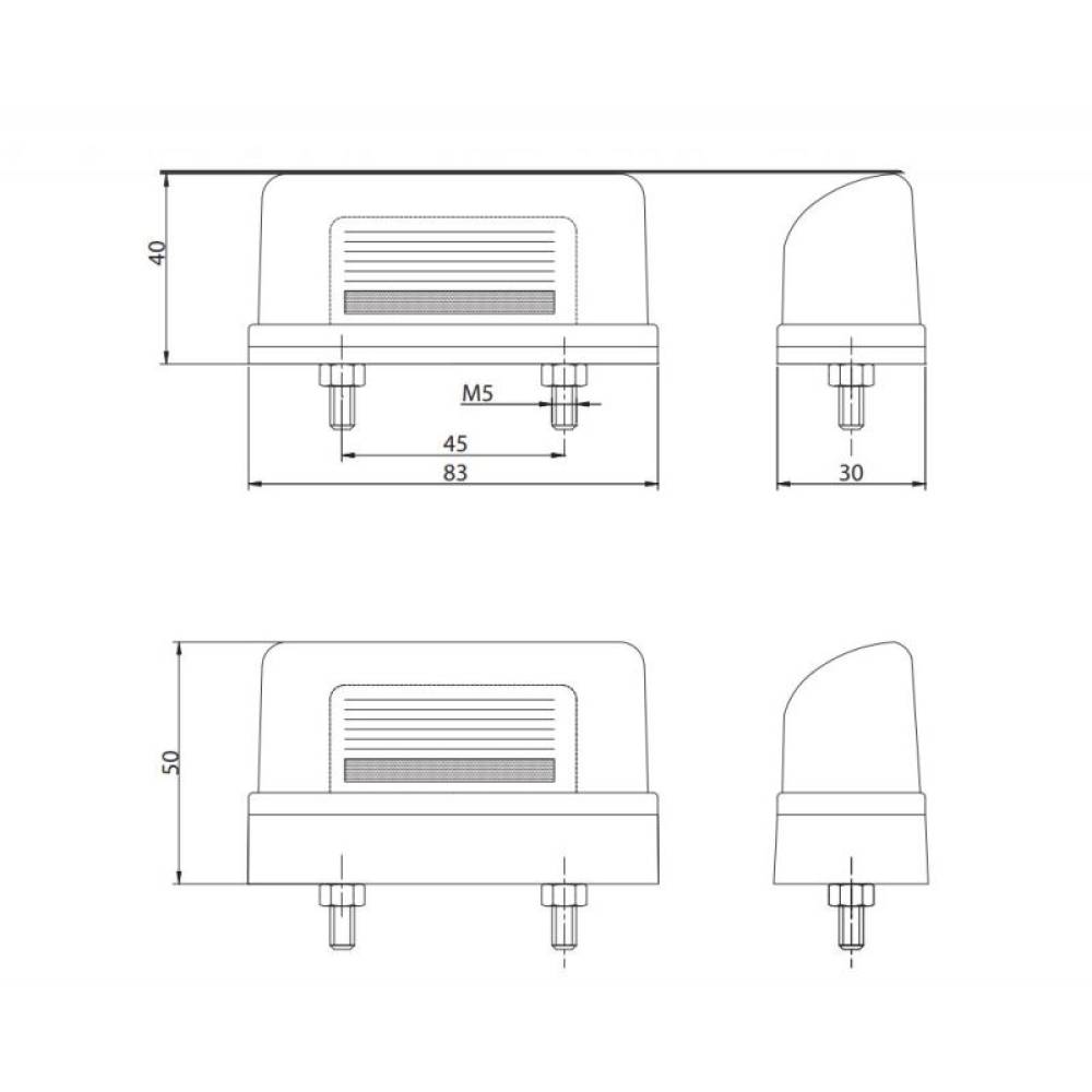 Lampa numar, 83x40 FT-022 Fristom       