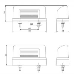 Lampa numar, 83x40 FT-022 Fristom       