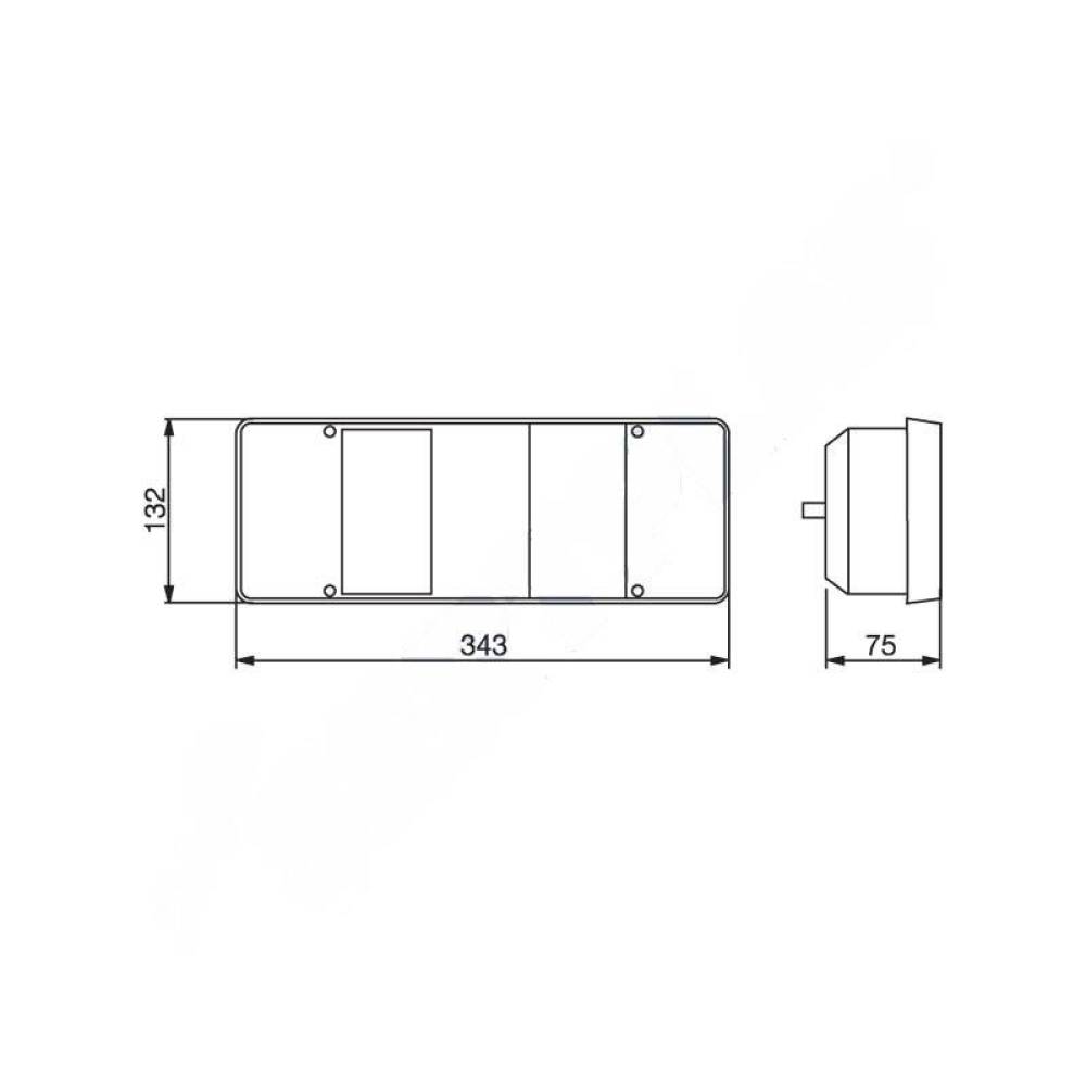 Lampa spate 345x130, 5 functii, cu mers inapoi si numar, dreapta, L2052 TruckLed