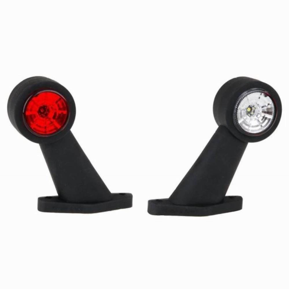 Lampa gabarit cu brat oblic 45°, 130mm, LED, alb-rosie, 12-36V, FT-009-C Fristom