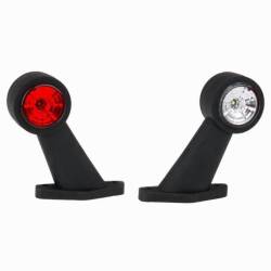Lampa gabarit cu brat oblic 45°, 130mm, LED, alb-rosie, 12-36V, FT-009-C Fristom