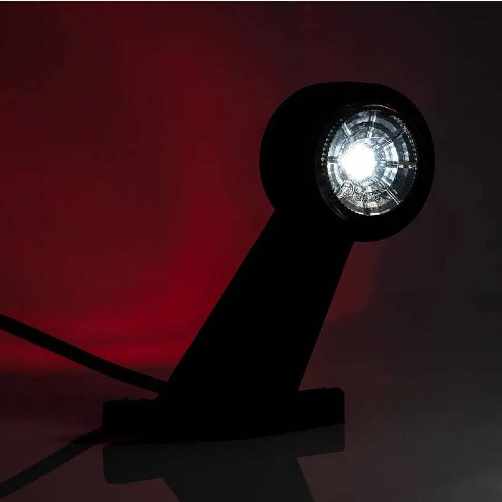 Lampa gabarit cu brat oblic 45°, 130mm, LED, alb-rosie, 12-36V, FT-009-C Fristom