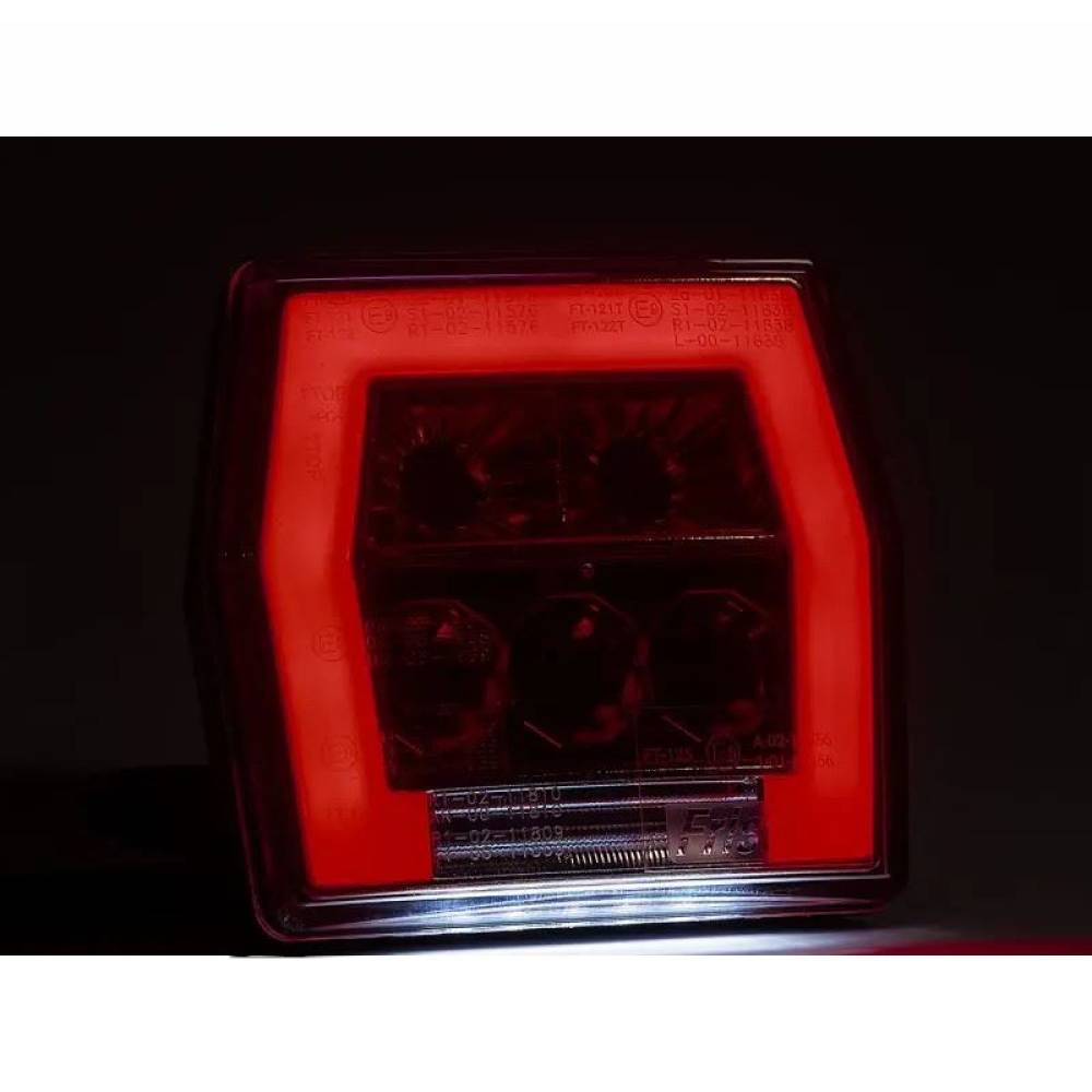 Lampa spate 99.6x93, 4 functii, iluminare numar, LED Neon, FT-122T Fristom Lampa spate 99.6x93, 4 functii, iluminare numar, LED Neon, FT-122T Fristom