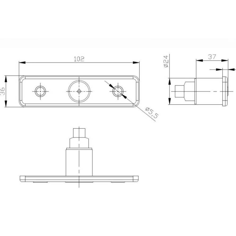 Lampa gabarit 102x36, LED, galbena, 12-36V, FT-004 Z Fristom 