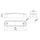 Garnitura transparenta lampa FT-045, FT-045PG T, montare suprafata ovala, Fristom