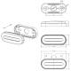 Lampa gabarit 124x51, LED, rosie, 12-36V, FT-070-C Fristom