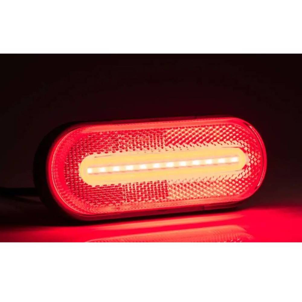 Lampa gabarit 124x51, LED, rosie, 12-36V, FT-070-C Fristom