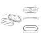 Lampa gabarit 124x51, LED, functie semnalizare, cu suport, galbena, 12-36V, FT-071-Z Fristom