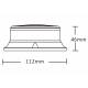 Girofar 12/24V, h46, 18 LED-uri, albastru, prindere cu magnet, Pico LED Mag ALR0056 TruckLed