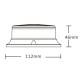 Girofar 12/24V, h46, 18 LED-uri, galben, prindere cu magnet, PICO ALR0054 TruckLed