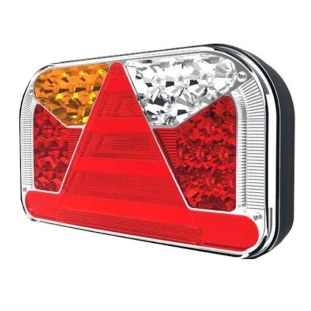 Lampa spate 240x140, LED, 6 functii, cu iluminare numar lateral, ceata, stanga, cablu 1m, FT-170-L TB SPKPM Fristom