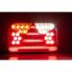Lampa spate 240x140, LED, 6 functii, cu iluminare numar lateral, ceata, stanga, cablu 1m, FT-170-L TB SPKPM Fristom