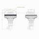 Girofar 12/24V, h170, 36 LED-uri, prindere pe tija flexi, CA 8124 247 Lighting