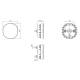 Lampa mers inapoi, 75x75, LED, 12-36V, 200lm, prindere cu suruburi FT-410 LED Fristom Lampa mers inapoi, 75x75, LED, 12-36V, 200lm, prindere cu suruburi FT-410 LED Fristom