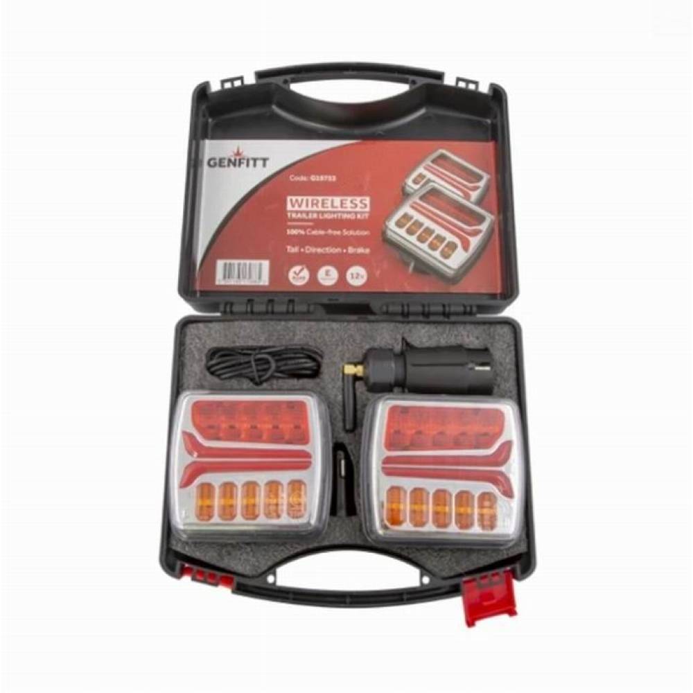 Kit lampi remorca 110x102, LED, cu numar si magnet, WIRELESS, fisa 7 pini, CM18