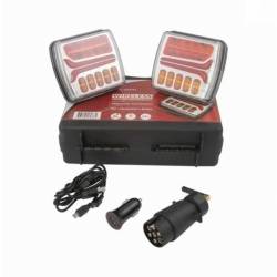 Kit lampi remorca 110x102, LED, cu numar si magnet, WIRELESS, fisa 7 pini, CM18