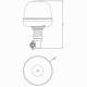 Girofar 12/24V, h210, 10 LED-uri, prindere pe tija flexi, ALR0069 TruckLed Girofar 12/24V, h210, 10 LED-uri, prindere pe tija flexi, ALR0069 TruckLed
