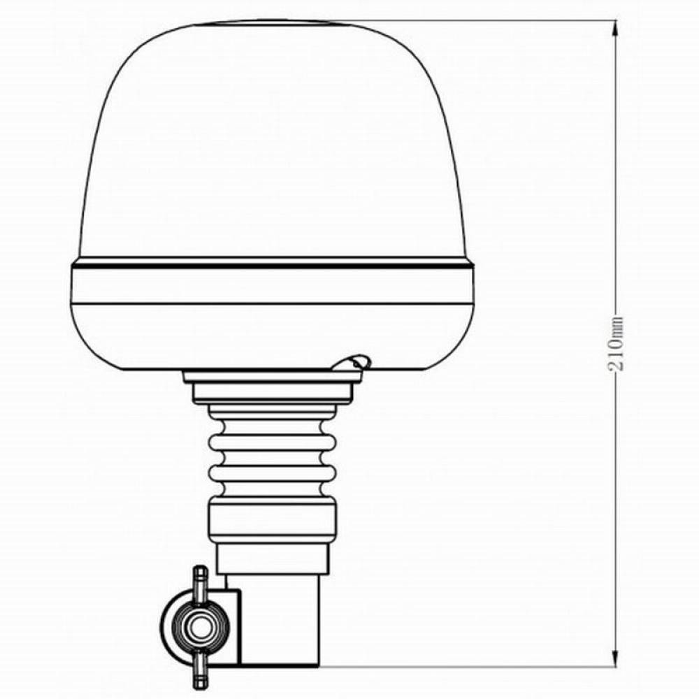 Girofar 12/24V, h210, 10 LED-uri, prindere pe tija flexi, ALR0069 TruckLed Girofar 12/24V, h210, 10 LED-uri, prindere pe tija flexi, ALR0069 TruckLed