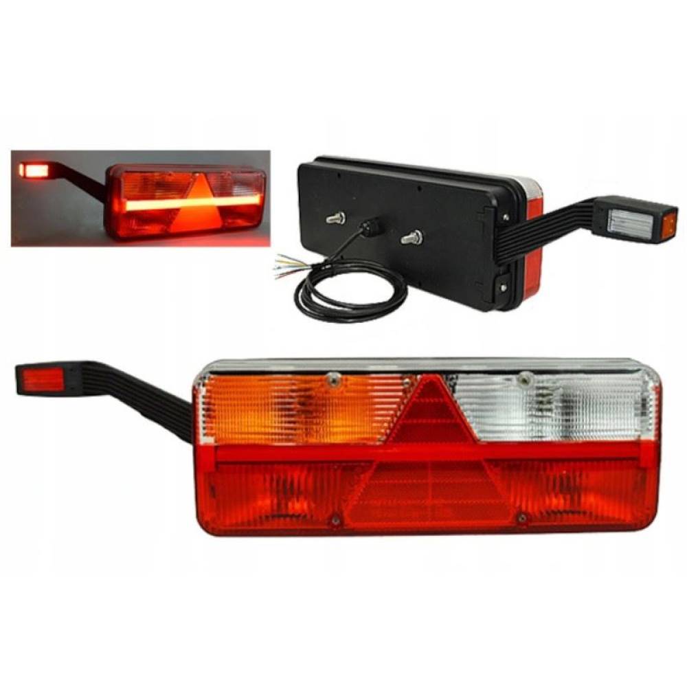 Lampa stop 400x153, 6 functii cu bec, stanga, cu gabarit Led, Kingpoint FT145, FT-500-135 Fristom