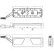 Lampa stop 450x138, 24V, LED, 6 functii, cu ceata, mers inapoi si triunghi