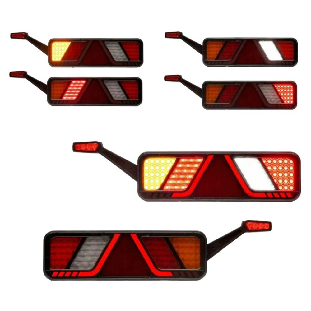 Lampa stop 450x138, 24V, LED, 6 functii, cu ceata, mers inapoi si triunghi