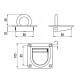 Inel ancorare prindere podea incastrabil, max 800kg, L105x105mm, Solus UPW 105x105