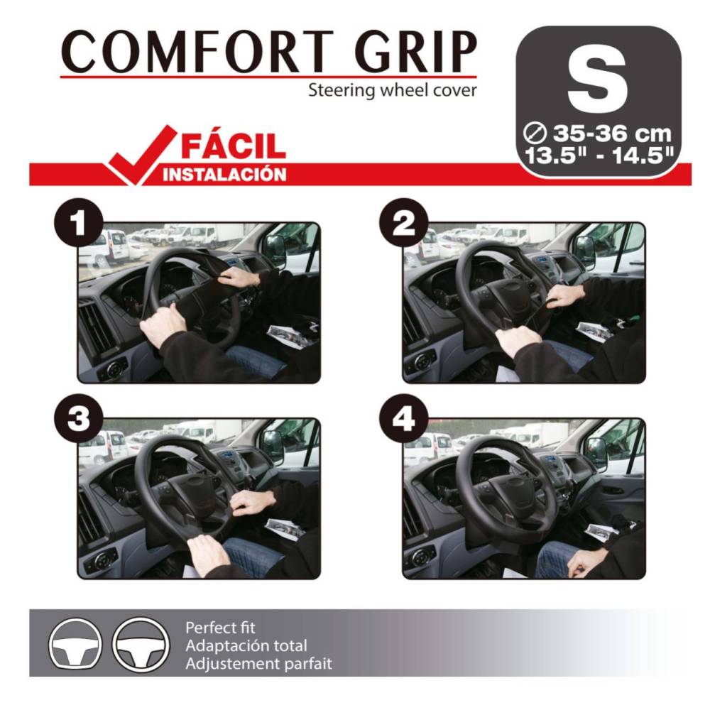 Husa volan 35-36cm, piele ecologica, Comfort Grip 2506151 CAR+