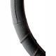 Husa volan 37-39cm, piele neagra cu cusatura rosie Genuine Leather 2505FL1 Car+
