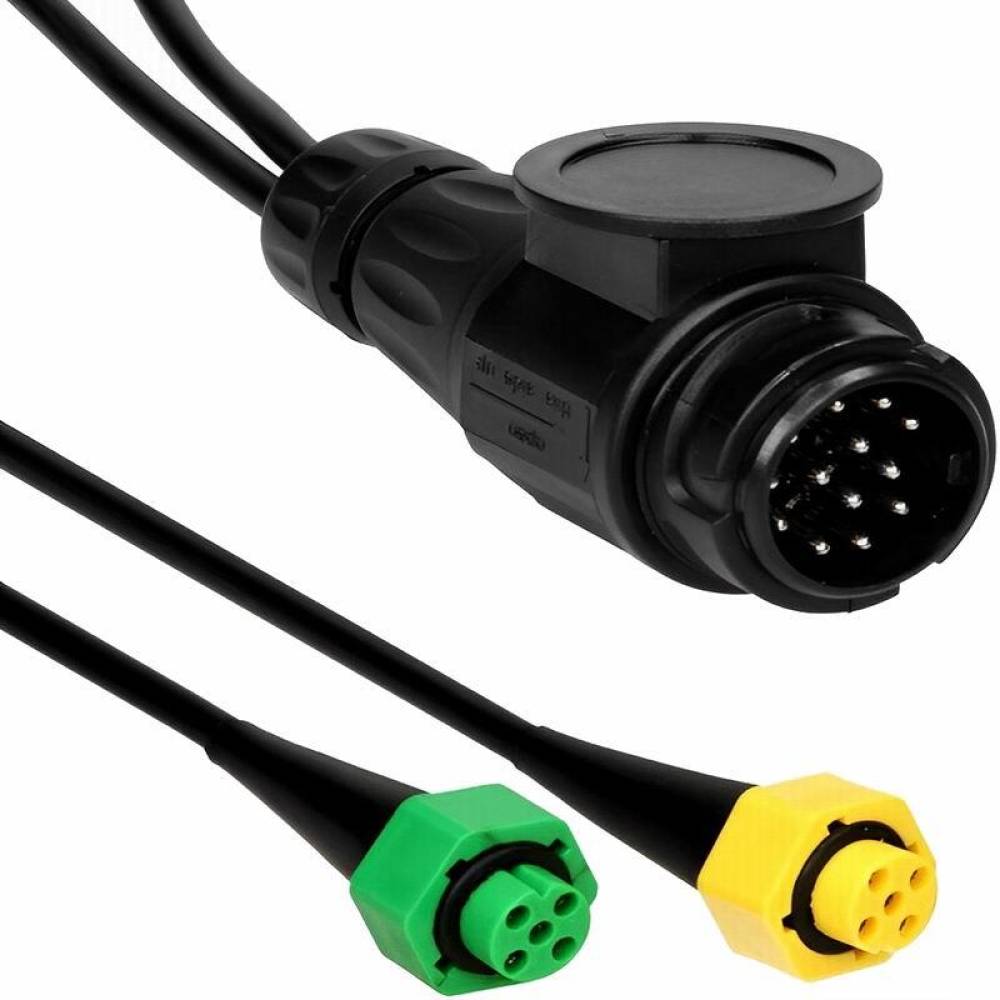 Instalatie electrica cablaj remorca 12V, cu fisa 13 pini si 2 mufe baioneta 5 pini, 2x 7m, IDP-7,0-13PIN-5PIN