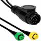 Instalatie electrica cablaj remorca 12V, cu fisa 13 pini si 2 mufe baioneta 5 pini, 2x 7m, IDP-7,0-13PIN-5PIN