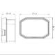 Lampa gabarit 65x42 cu LED3, fara suport, alba FT-001-B LED Fristom