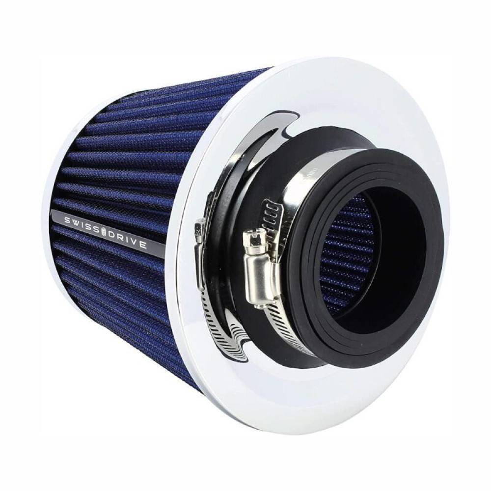 Filtru aer sport albastru-crom, cu capac si 4 adaptori, AFCRBLU SwissDrive Filtru aer sport albastru-crom, cu capac si 4 adaptori, AFCRBLU SwissDrive