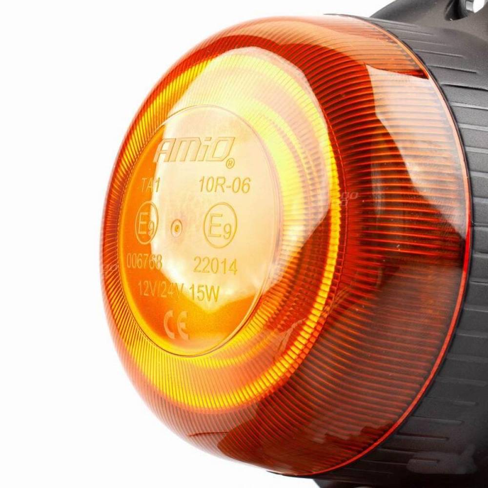 Girofar 12-24V h69, 18 LED-uri, 15W, cu magnet sau 3 suruburi 02924 Amio
