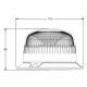 Girofar 12-24V h69, 18 LED-uri, 15W, cu magnet sau 3 suruburi 02924 Amio