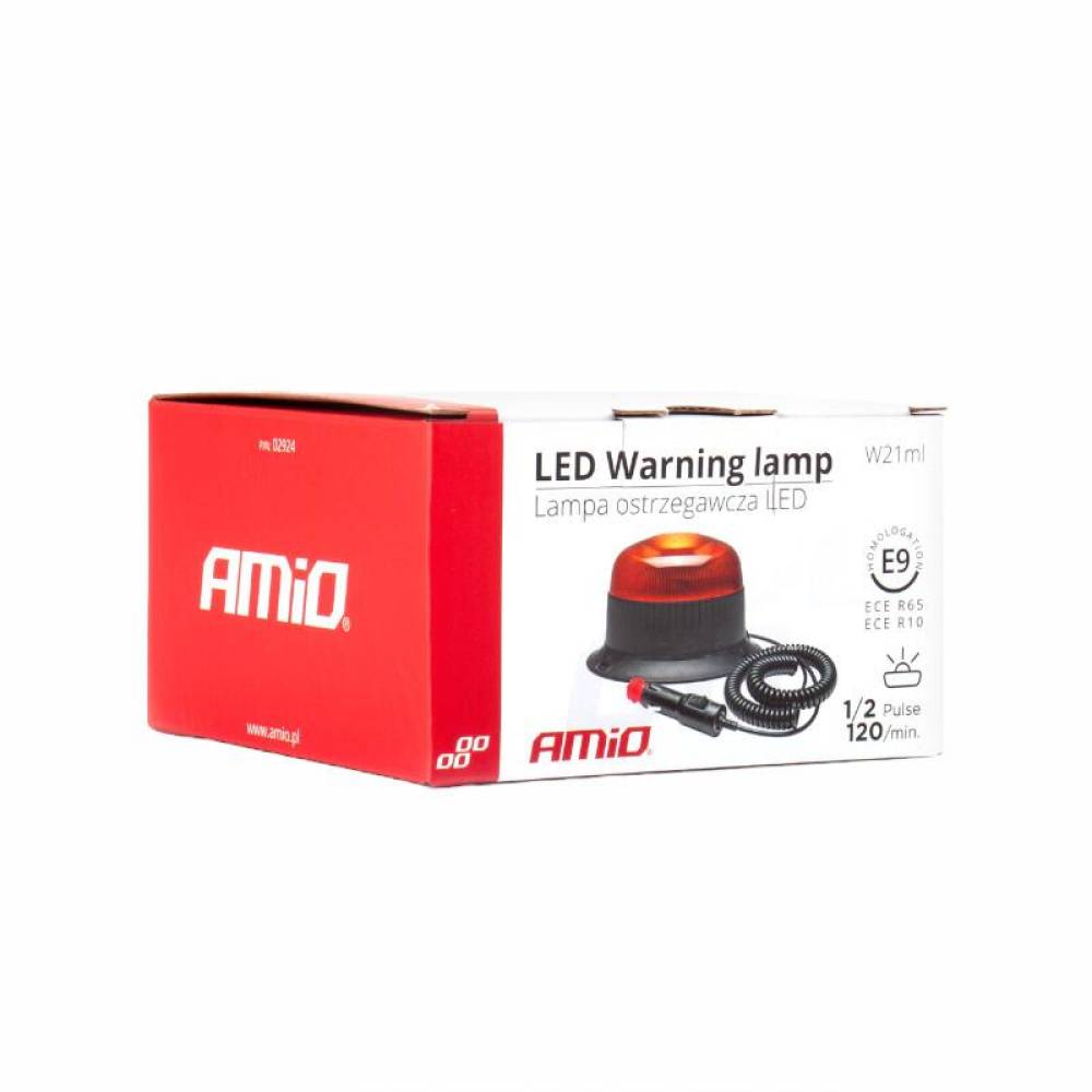 Girofar 12-24V h69, 18 LED-uri, 15W, cu magnet sau 3 suruburi 02924 Amio