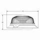 Girofar 12-24V h64, 18 LED-uri, 15W, cu magnet sau 3 suruburi 02925 Amio