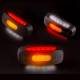 Lampa gabarit 110x46 LED, cu protectie, 3 functii, alb-galben-rosu, FT-039 Fristom Lampa gabarit 110x46 LED, cu protectie, 3 functii, alb-galben-rosu, FT-039 Fristom