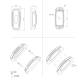 Lampa gabarit 110x46 LED, cu protectie, 3 functii, alb-galben-rosu, FT-039 Fristom Lampa gabarit 110x46 LED, cu protectie, 3 functii, alb-galben-rosu, FT-039 Fristom