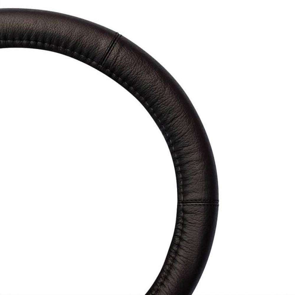 Husa volan 35-36cm, piele naturala, neagra, Genuine Leather, 2505047 Car+