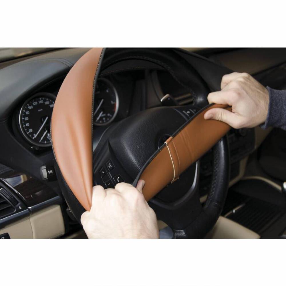 Husa volan 39-40cm, L, piele ecologica Comfort Grip, 2506320 Car+