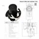 Fisa cu 15 pini, 24V, plastic ABS, mama, W-15 TruckLed