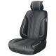 Husa scaun imitatie piele, neagra cu cusatura alba, cu buzunare fata-spate, Premium Prestige, SCA010W SwissDrive