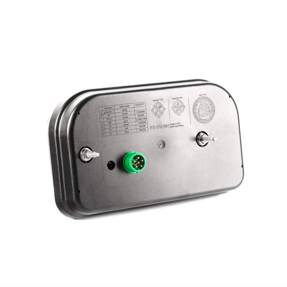 Lampa spate 240x140, LED, 6 functii, cu ceata si mers inapoi, mufa 6 pini, dreapta, FT-170 P NT Bajonet Fristom Lampa spate 240x140, LED, 6 functii, cu ceata si mers inapoi, mufa 6 pini, dreapta, FT-170 P NT Bajonet Fristom