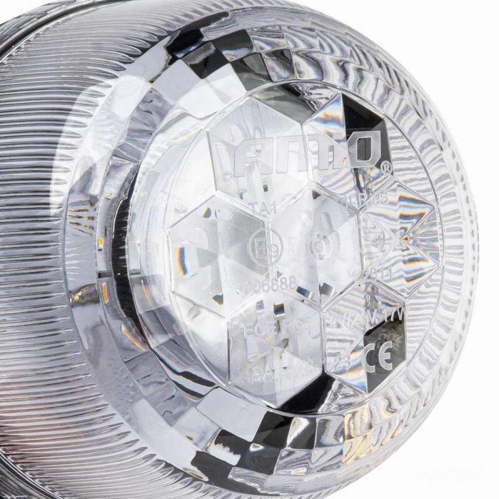 Girofar 12-24V, h131, 24 LED-uri, 17W, prindere cu magnet sau 3 suruburi, difuzor transparent, lumina portocalie, 03340 Amio 