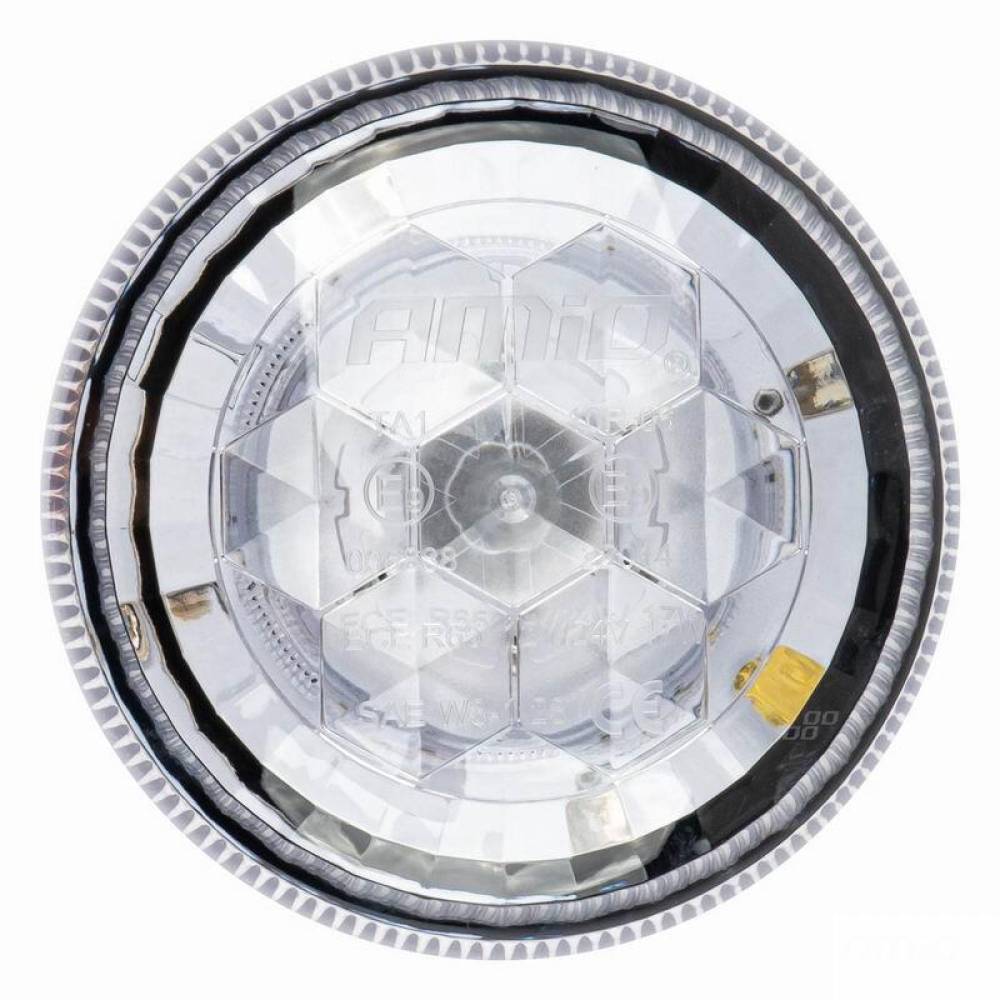 Girofar 12-24V, h131, 24 LED-uri, 17W, prindere cu magnet sau 3 suruburi, difuzor transparent, lumina portocalie, 03340 Amio 