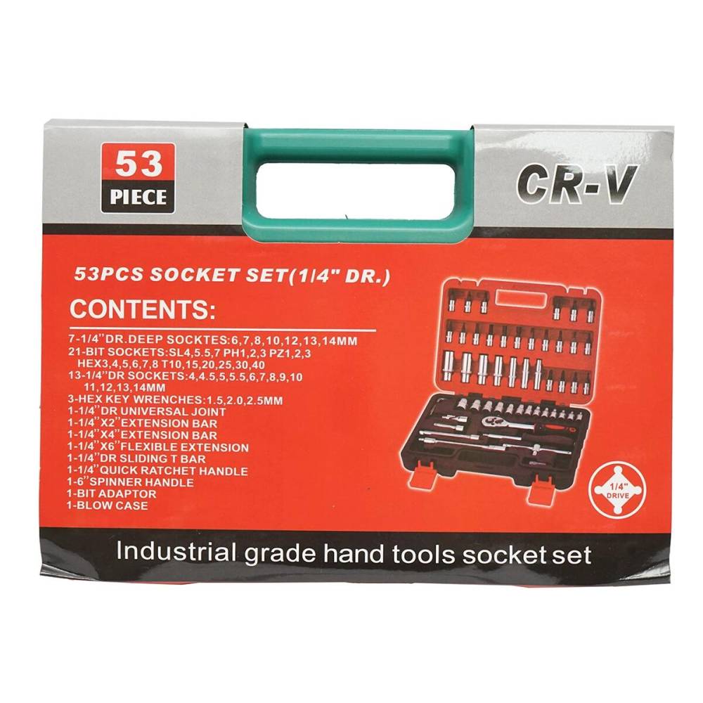 Tusa chei tubulare lungi si scurte, biti, hex, torx, antrenor cu clichet 1/4 , 53 piese, BK80633 / MD02 Tusa chei tubulare lungi si scurte, biti, hex, torx, antrenor cu clichet 1/4 , 53 piese, BK80633 / MD02