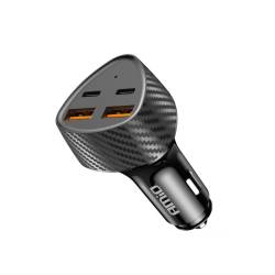 Incarcator auto 4xUSB, 12-24V, 2 USB-A si 2 USB-C, 50W, carbon, 04284 Amio Incarcator auto 4xUSB, 12-24V, 2 USB-A si 2 USB-C, 50W, carbon, 04284 Amio