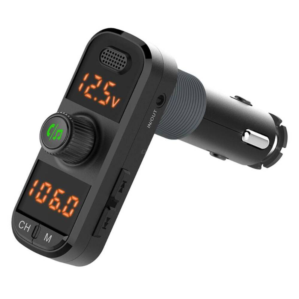 Transmitator FM, MP3 3×USB, QC3.0, PD, MicroSD 12-24V, 04653 Amio