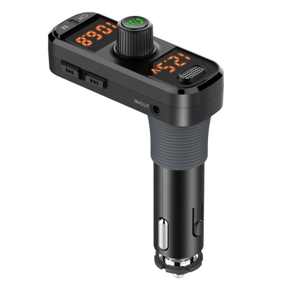 Transmitator FM, MP3 3×USB, QC3.0, PD, MicroSD 12-24V, 04653 Amio